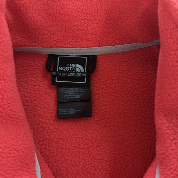 The North Face Women's Colorblock Fleece Vest XL Pink Coral Cozy Winter Soft - Picture 5 of 7